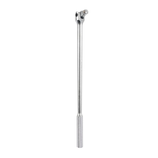STANLEY 0-72-428 breaker bar with knurled handle, silver finish, front angle on white background
