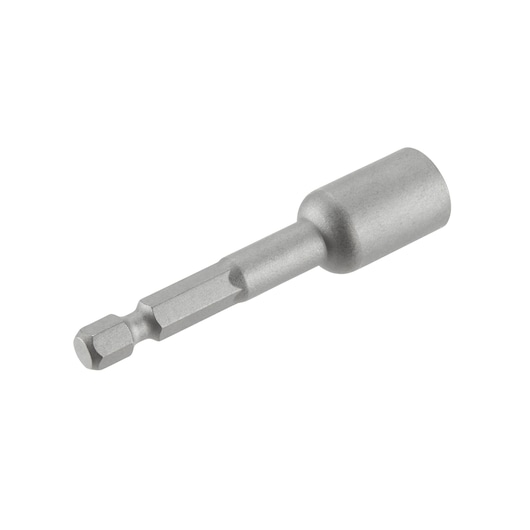 STANLEY 1-13-646 hex nut driver bit, silver, product angle on white background, tool accessory.