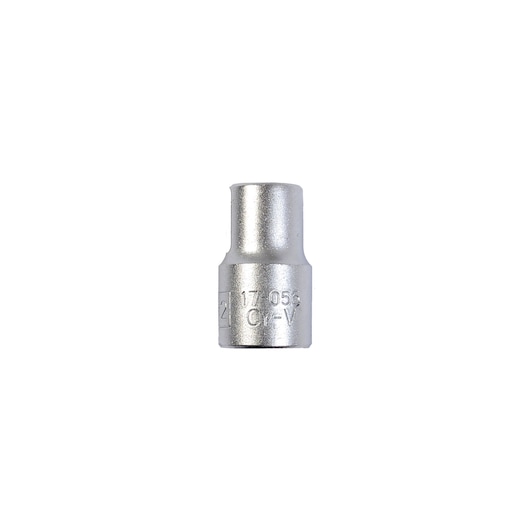 STANLEY 1-17-055 silver socket tool, front angle, photography on a white background.