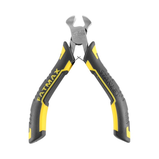 STANLEY FMHT0-80519 diagonal cutting pliers with yellow and black grip, product front on white background.