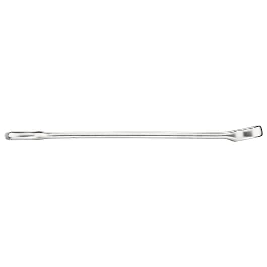 STANLEY FMMT13039-0 chrome pry bar, straight view on white background, hand tool for prying and lifting.