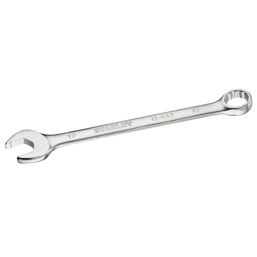 Photo of STANLEY FMMT13042-0 combination wrench, chrome finish, white background, tool category.