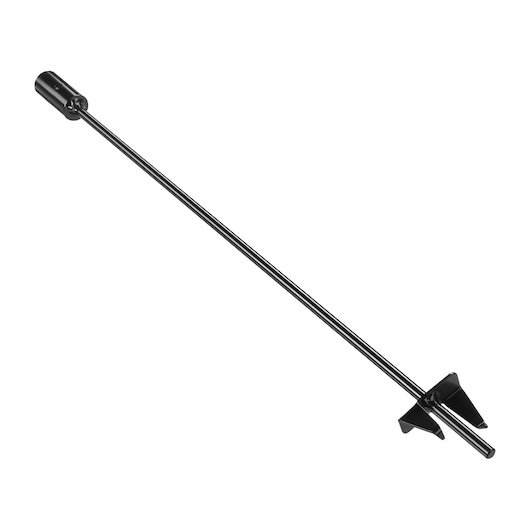 STANLEY SFMCGWA-XJ mixing paddle, black metal, photographed on white background at a diagonal angle.