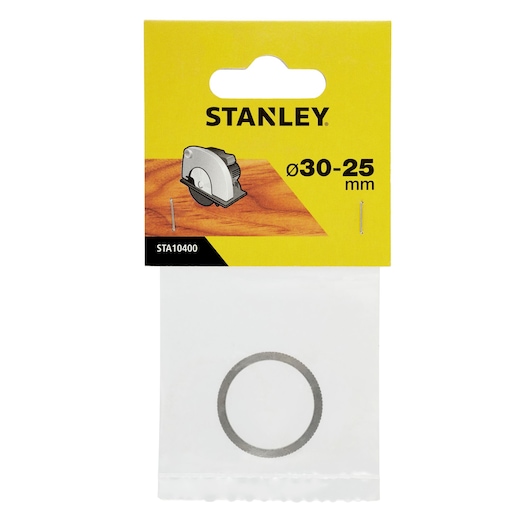 STANLEY STA10400 circular saw ring reducer, 30-25 mm, front view on white background.