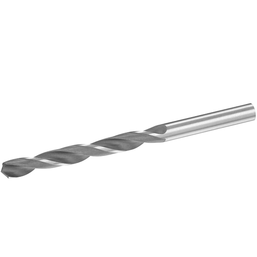STANLEY STA50719 metal drill bit, side angle, silver and gray, on white background