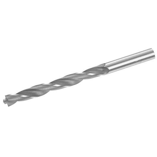 STANLEY STA51098 metal twist drill bit, side angle, silver color.