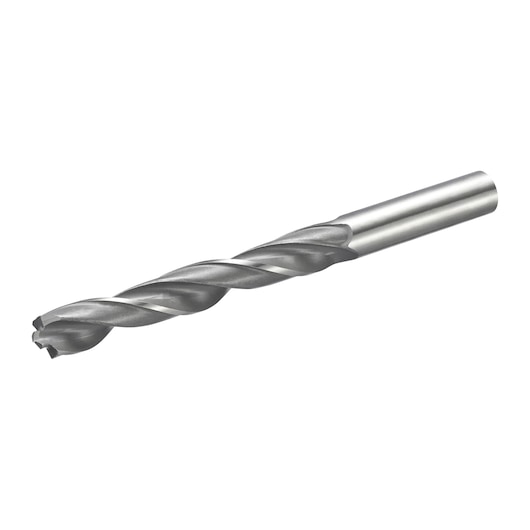 Photo of STANLEY STA51123 metal drill bit, cylindrical shank, silver, product side angle on white background.