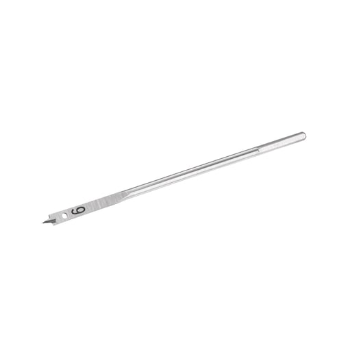 STANLEY STA52085 flat wood drill bit, 9 mm, silver color, side angle on white background.