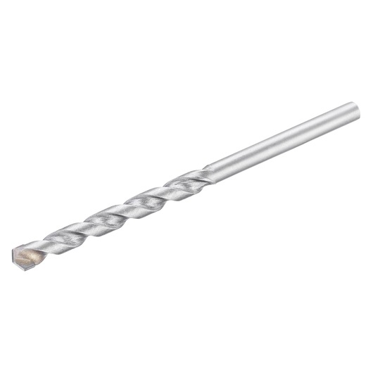STANLEY STA53100 silver masonry drill bit, side angle, spiral fluted design, on white background.