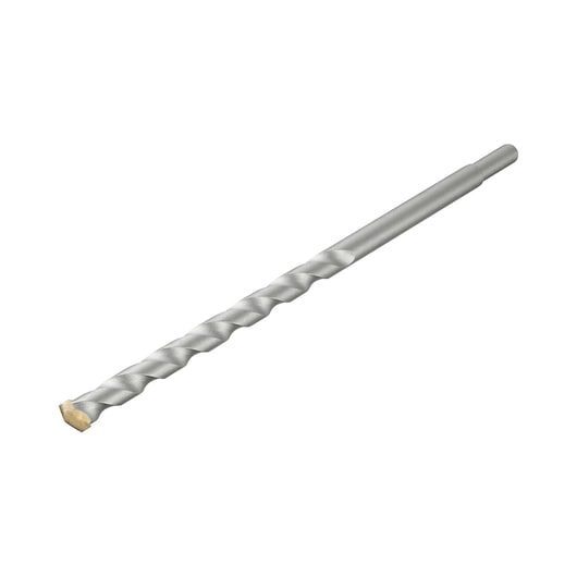 STANLEY STA53195 masonry drill bit, silver color, side angle, single spiral flute.