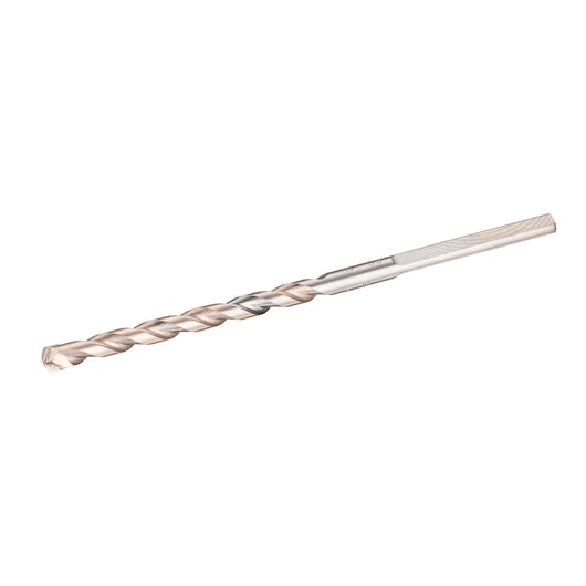 STANLEY STA53202 straight angle photo of silver metal masonry drill bit with twisted flute.