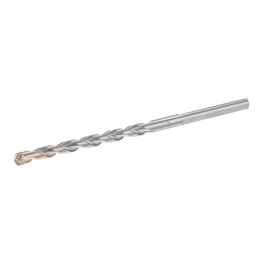 STANLEY STA53207 silver masonry drill bit, straight angle, visible tip and fluted shaft on white background.