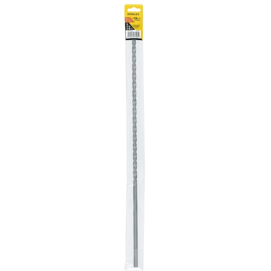 Photo of STANLEY STA53420 masonry drill bit in packaging, silver color, front angle on white background.