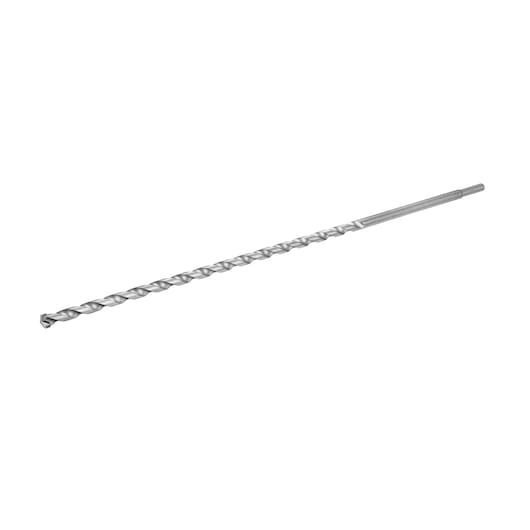 STANLEY STA53425 silver masonry drill bit, photography, side angle on white background.