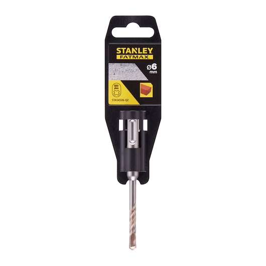 STANLEY STA54506 drill bit 6mm, masonry SDS-plus, front angle, in retail packaging