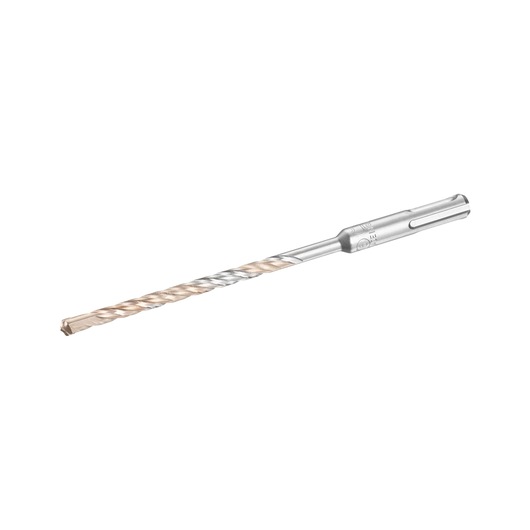 Photo of STANLEY STA54522 SDS-plus masonry drill bit, silver and gold, side angle, tool category.