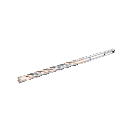 STANLEY STA54542 SDS masonry drill bit side view, silver and bronze twisted shaft on white background.