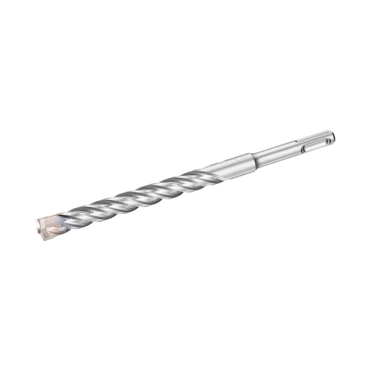 STANLEY STA54544 masonry drill bit, silver, side angle photography on white background.