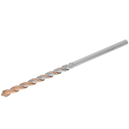 STANLEY STA58205 masonry drill bit, silver with bronze tip, side angle on white background, tool accessory.
