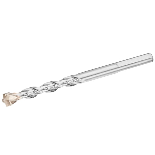STANLEY STA58551 silver masonry drill bit, side angle photo on white background.