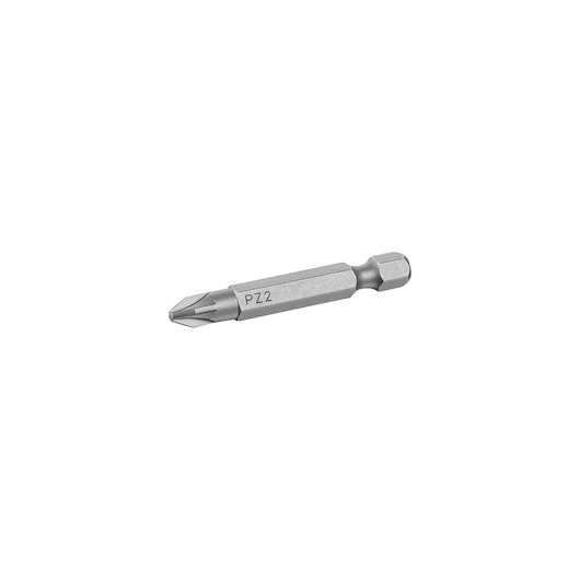 STANLEY STA61181 Pozidriv screwdriver bit, silver, single bit, side angle, on white background.