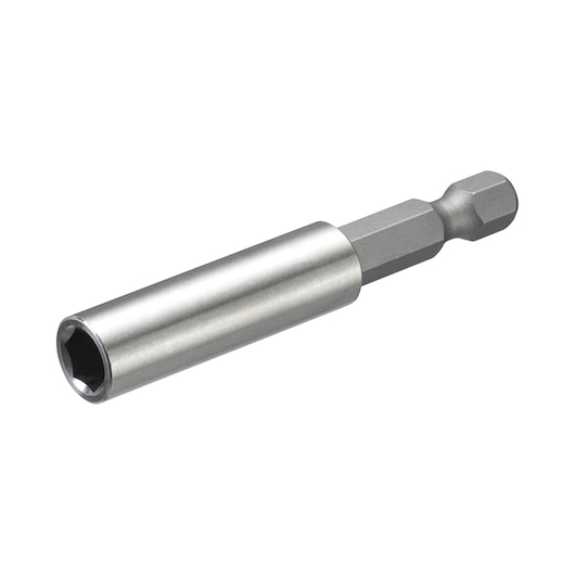STANLEY STA61401 steel hex socket driver bit, side angle on white background.