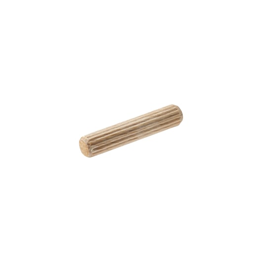 STANLEY STA66430 wooden dowel pin, cylindrical shape, side view on white background.
