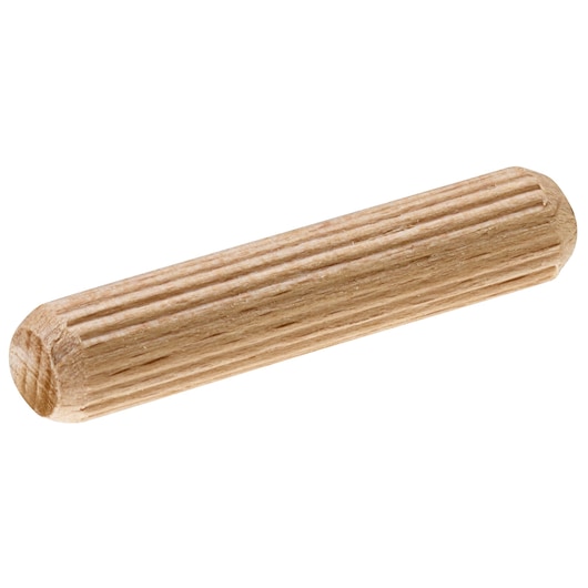 STANLEY STA66432 wood dowel with fluted surface, product photography on white background.