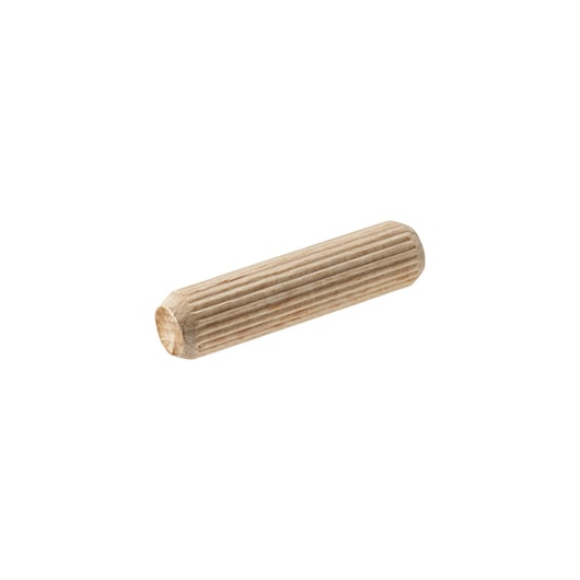 STANLEY STA66435 wood dowel, cylindrical, fluted, photography, angled on white background