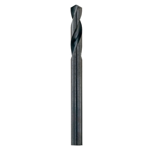 STANLEY STA81102 steel twist drill bit, front angle, single piece on white background