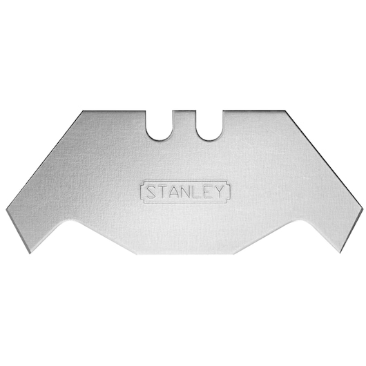 Stanley replacement utility knife blade, silver, for cutting and general use.