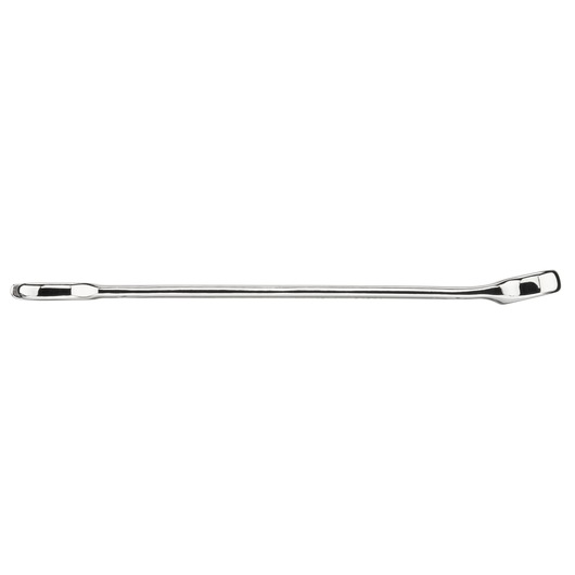 Photo of STANLEY STMT95790-0 chrome steel pry bar, product photography, side angle on white background